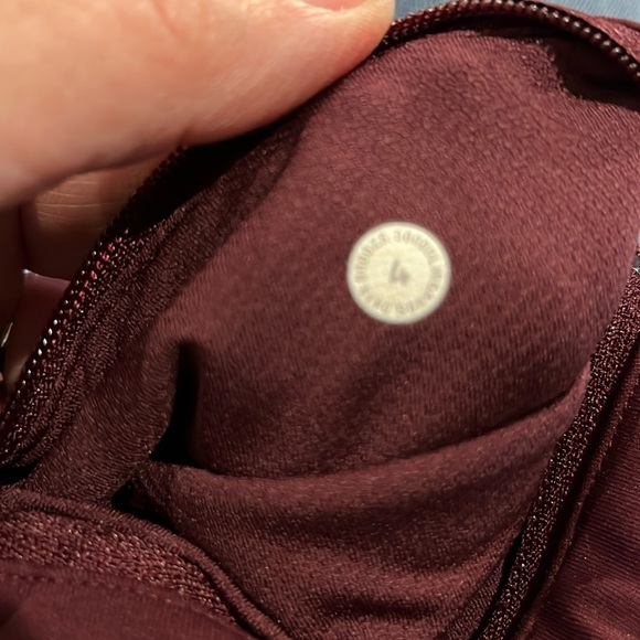 Lululemon Fast and Free Maroon Cropped Leggings Size 4. - Picture 5 of 11